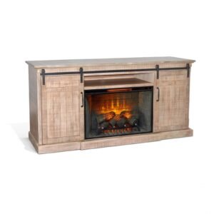 Desert Rock TV Console w/ Electric Fireplace Insert Option